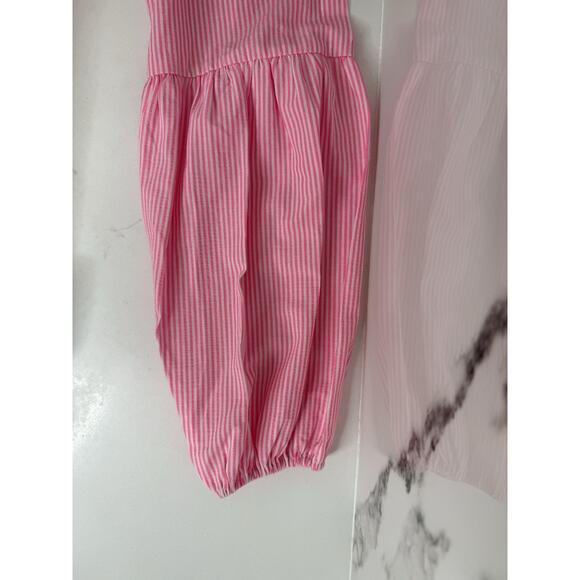 Sz 10 Lilly Pulitzer Carla Striped Dress Roxie Pink Harbor Seersucker Coastal - Picture 12 of 12